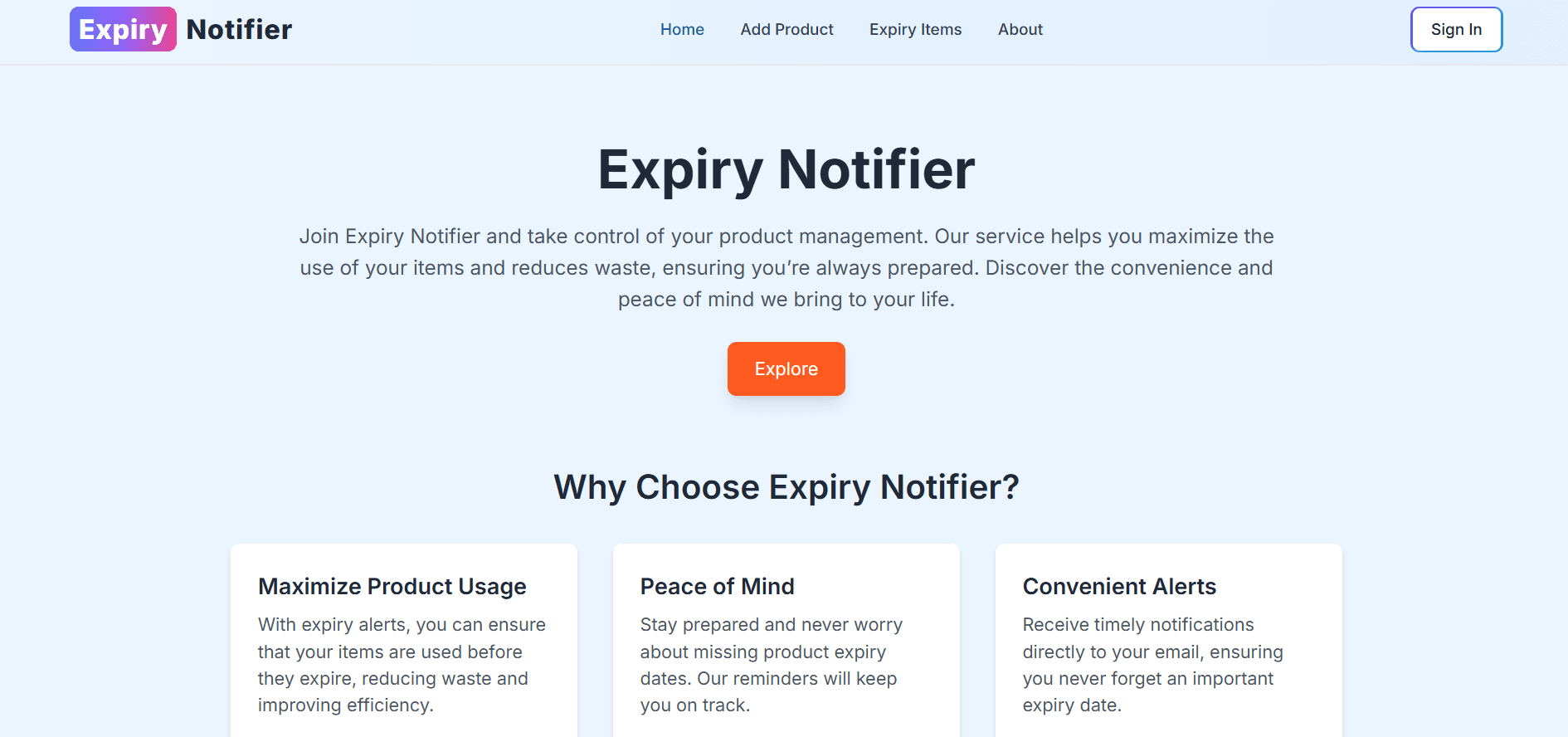 Expiry Notifier